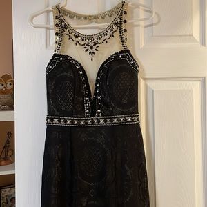 Black Lace Prom Dress